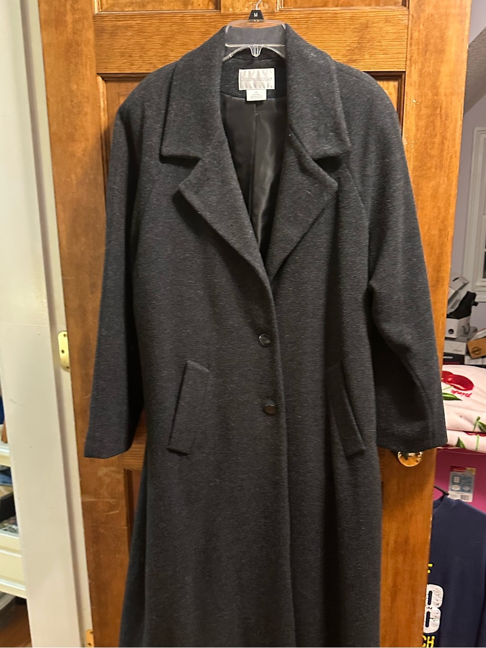 Worthington Charcoal Wool Trench Coat